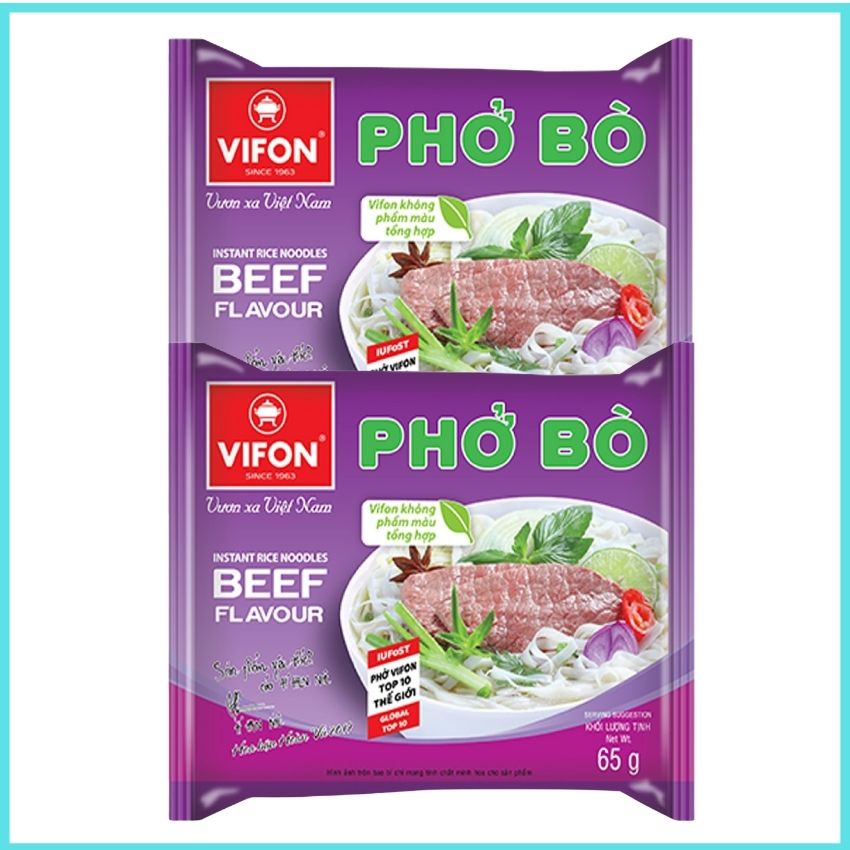 Phở bò và Phở gà VIFON thùng 30 gói 65g MPVF01-Thương hiệu ACE-COOK