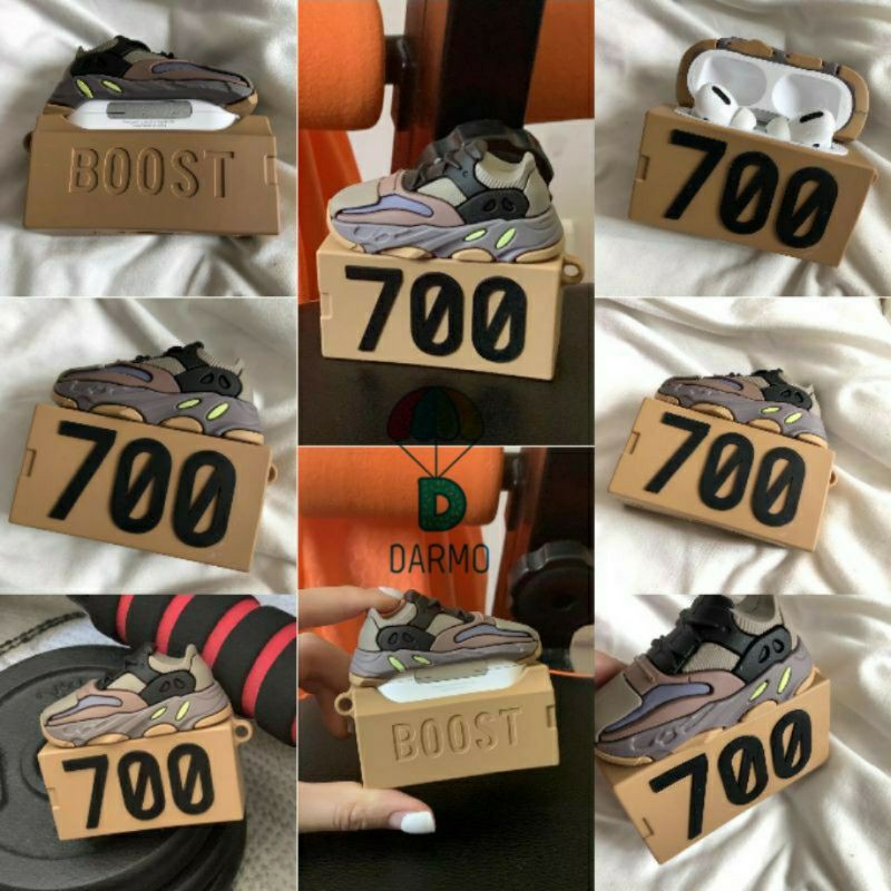 (Order 10 ngày) Case bảo vệ Airpods Pro/1/2 hộp giày thể thao sneakers Yeezy Boost 700 xám ghi trắng