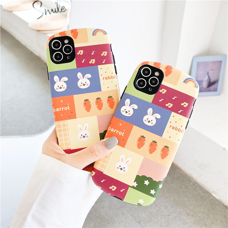 Ốp lưng iphone Thỏ Carrot IMD viền cong dày dặn 5/5s/6/6plus/6s/6splus/7/7plus/8/8plus/x/xr/xs/11/12/pro/max/plus/promax | BigBuy360 - bigbuy360.vn