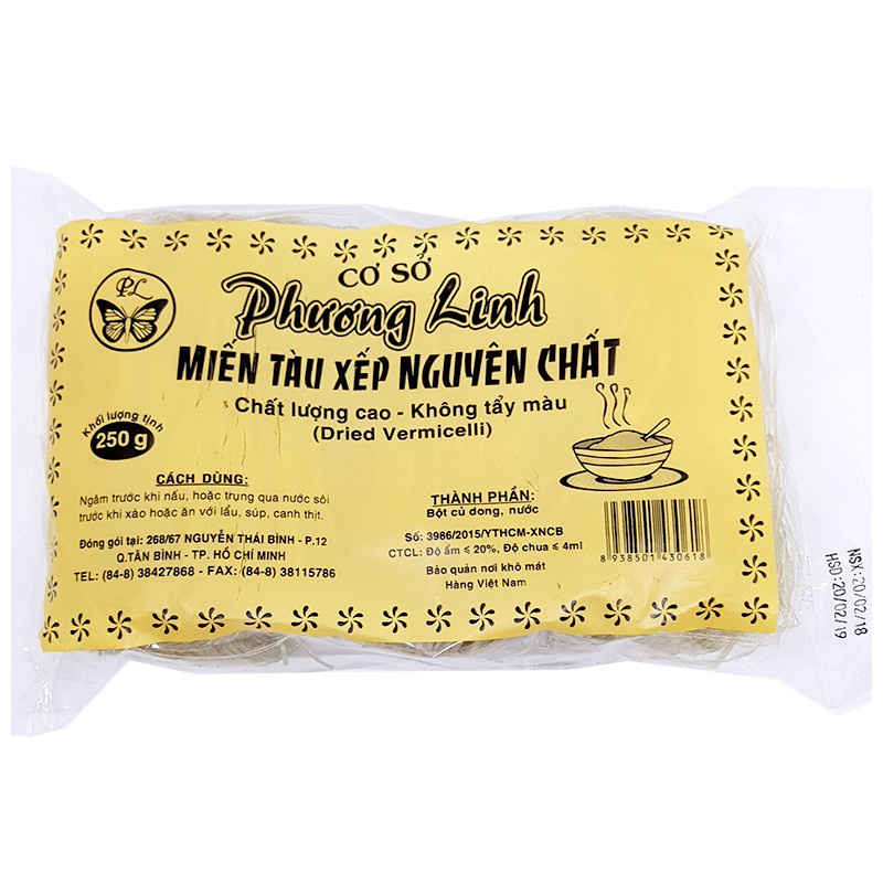 Miến tàu xếp nguyên chất Phương Linh gói 250g