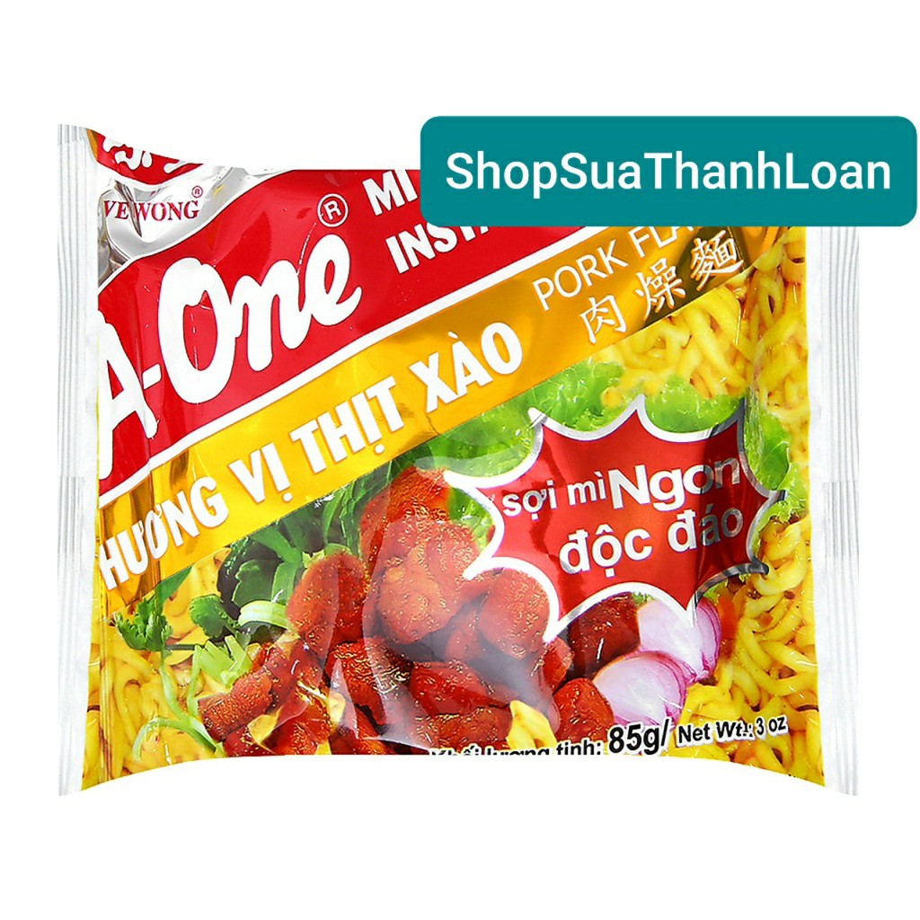 Mì A-One Thịt Xào - Gói 85g