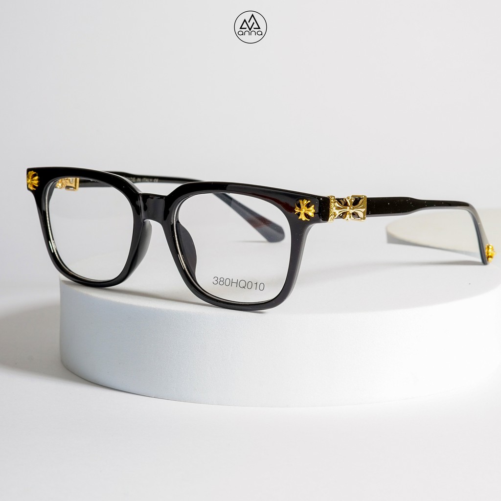 Gọng kính mắt thời trang nam nữ ANNA dáng vuông chất liệu nhựa cốt kim loại 380HQ010