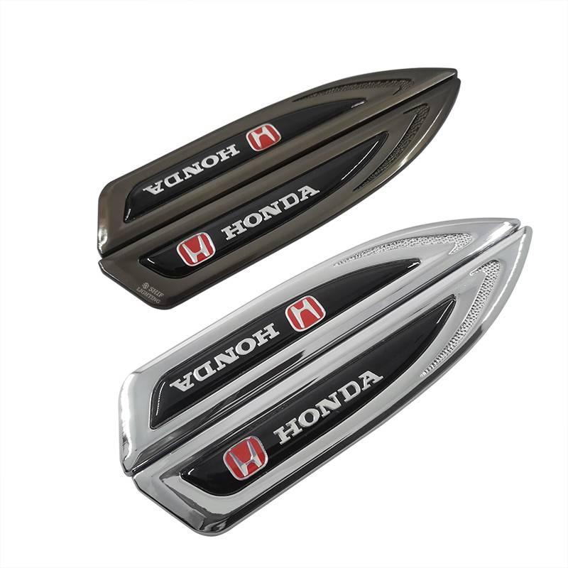 FENDER 2 Logo HONDA bằng kim loại dán trang trí xe hơi