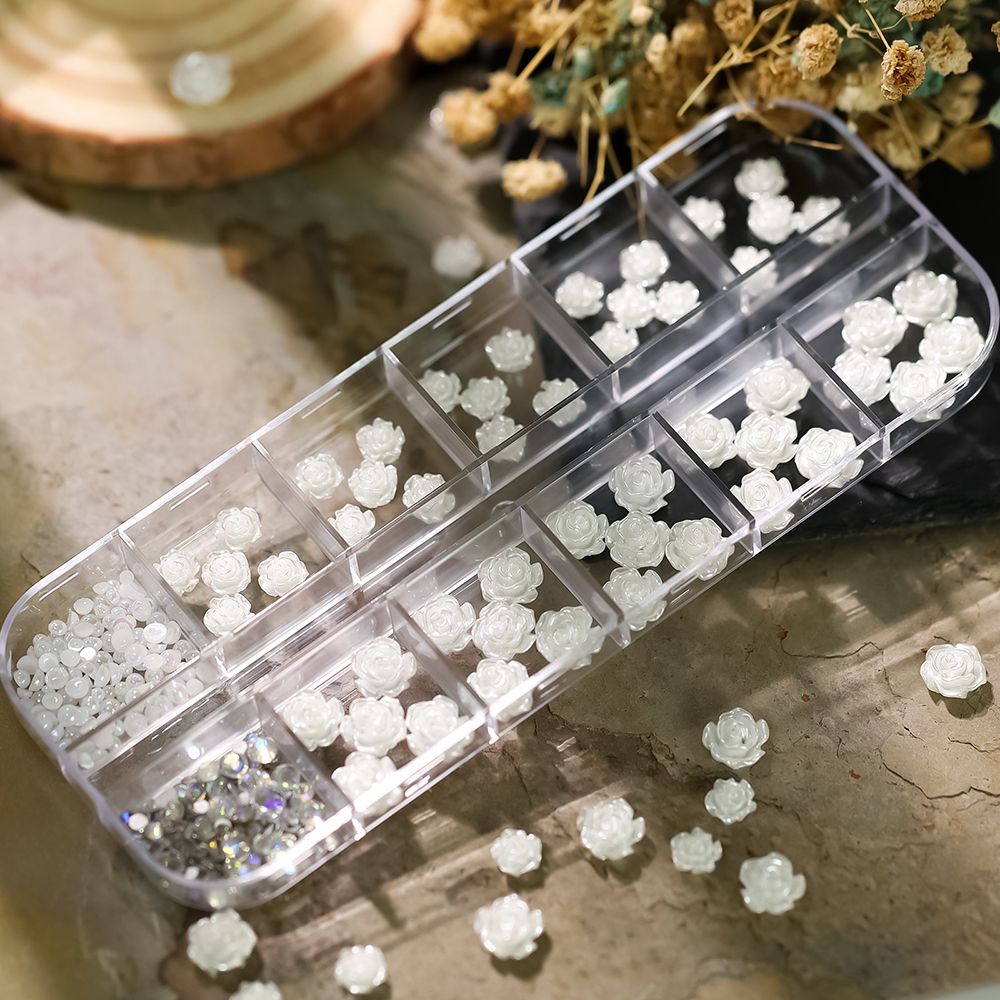 [Hàng mới về] Phụ kiện trang trí móng tay hình hoa trà xinh xắn