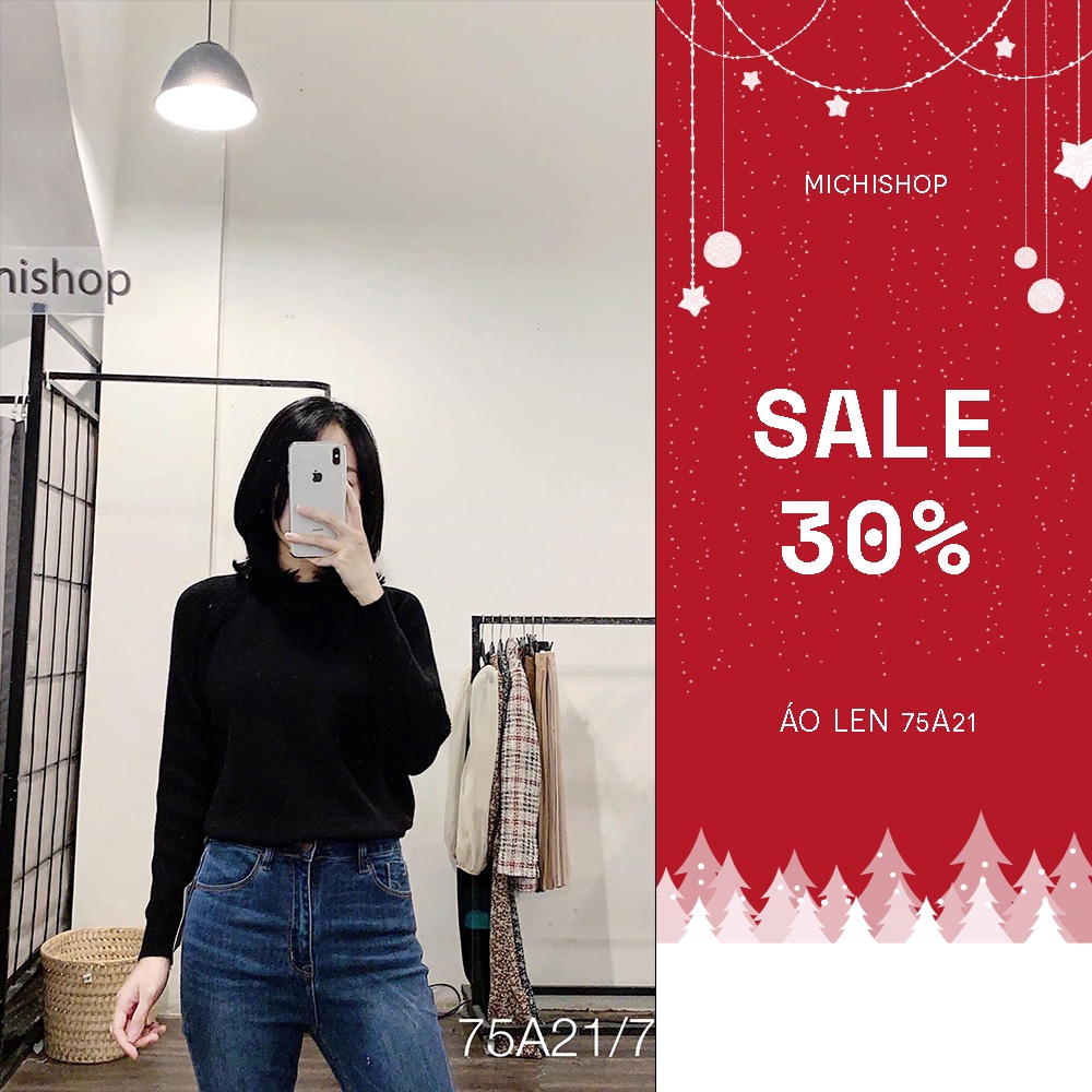 Áo len cừu cổ tròn 75A21