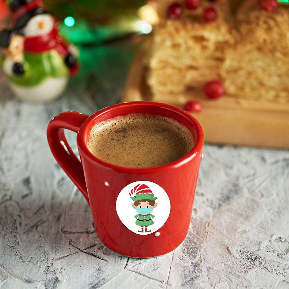 Cuộn 500 Miếng Dán Trang Trí Hộp Quà Giáng Sinh Đẹp Mắt