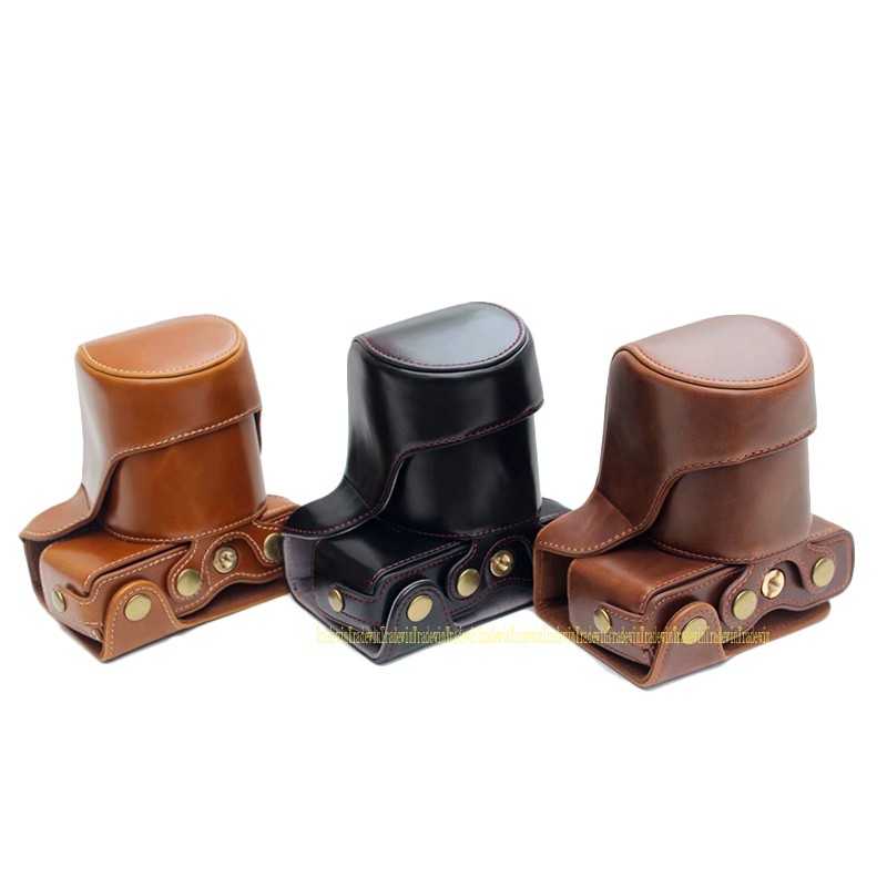 Túi da đựng máy ảnh sang trọng cho Canon EOS M10 kèm dây đeo