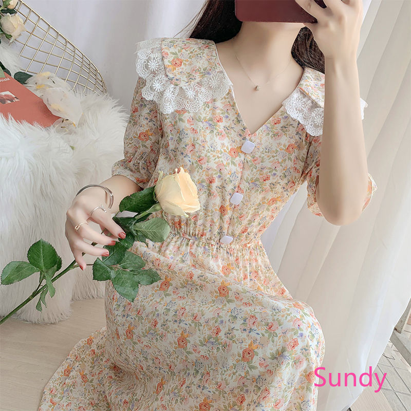 Đầm Vải Voan In Hoa Thời Trang Mùa Hè Dành Cho Nữ | BigBuy360 - bigbuy360.vn