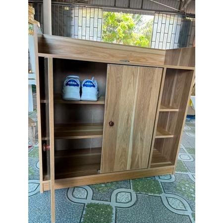 Kệ Tủ Gỗ Để Giày Dép 4 Ngăn Có Cánh