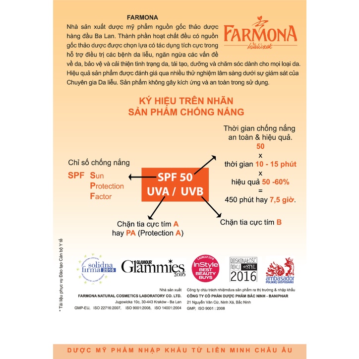 Mẫu Thử - Kem Chống Nắng Farmona Sun 2ml