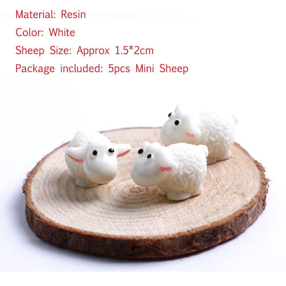 Mô Hình Đồ Chơi Mini Bằng Nhựa Resin Màu Trắng Trang Trí Sân Vườn