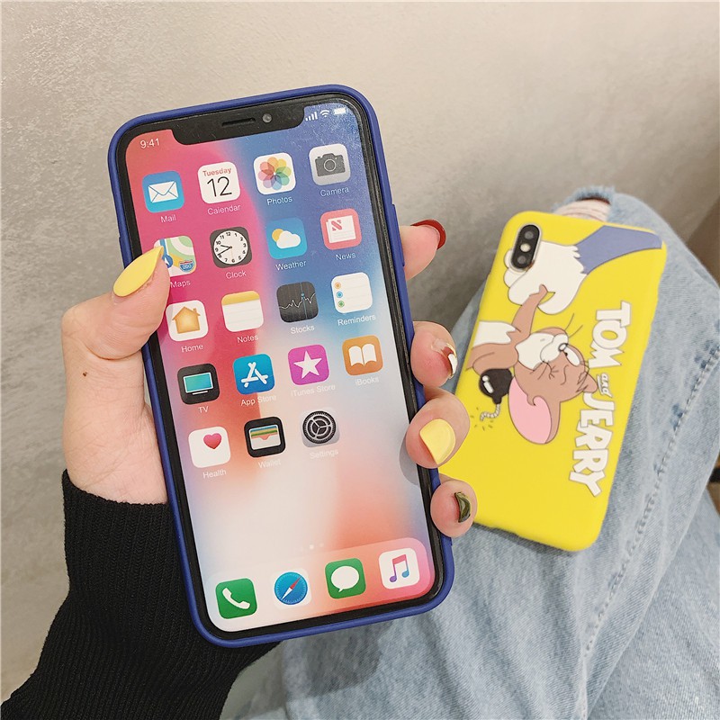 Ốp iphone Tom và Jerry chất liệu cực mịn IPHONE SE 6/6S 6/6S PLUS 7/8 7/8 PLUS X XS XR XS MAX 11 pro max a239