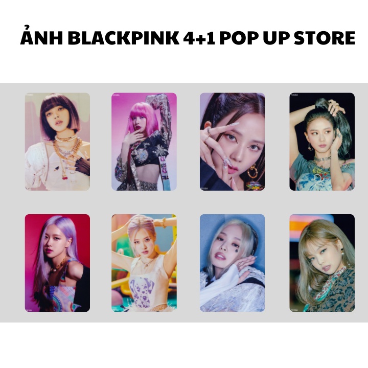 SET 8 CARD BLACKPINK 4+1 POP UP STORE UNOFF