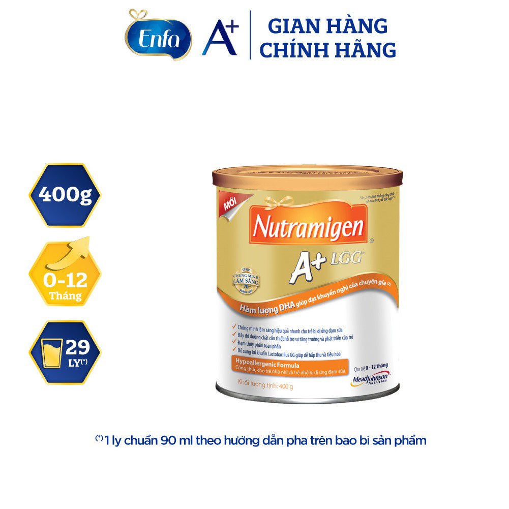 Sữa Bột Nutramigen A+ LGG - Sữa Cho Trẻ Dị Ứng Đạm Sữa Bò-400g