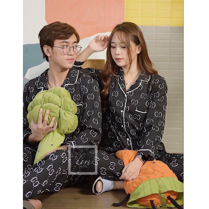 Bộ ngủ pijama lụa kate thái áo dài quần dài bộ mặc nhà Hanz.vn mềm mại dễ thương H1 | BigBuy360 - bigbuy360.vn