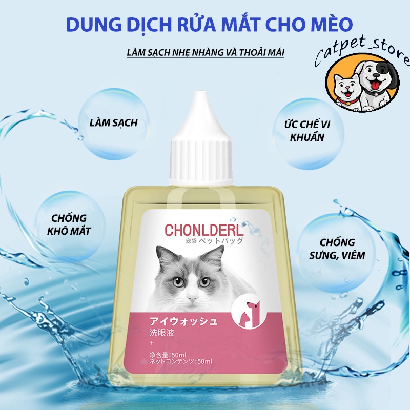 Nhỏ mắt chó mèo, làm sạch cân bằng tuyến lệ cho thú cưng