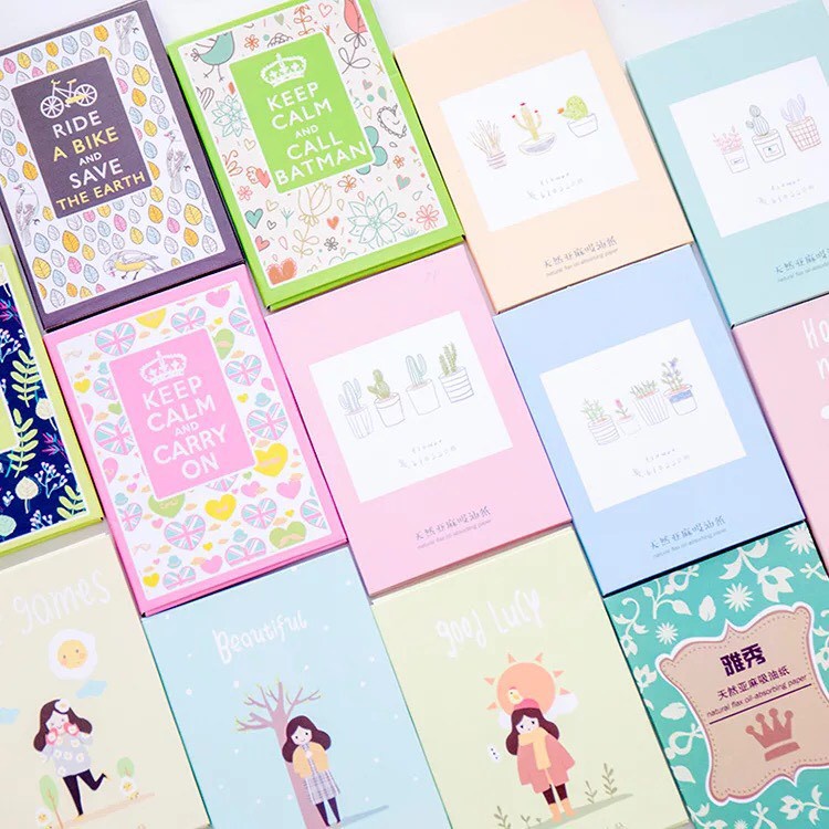 [Hàng mới về] Set 50 Tờ Giấy Thấm Dầu Làm Sạch Da Mặt
