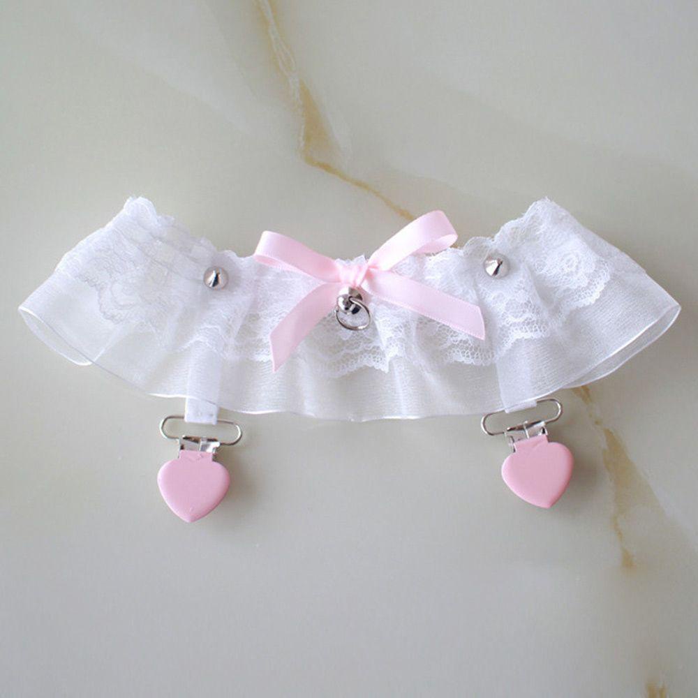 OSIER1 Vòng Ren Nịt Bít Tất Đính Nơ Gợi Cảm Phong Cách Lolita