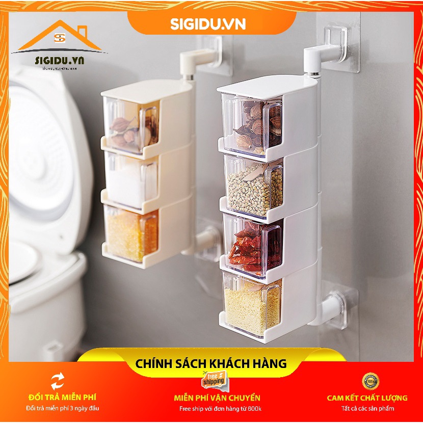 hộp gia vị treo tường SIGIDU 6121
