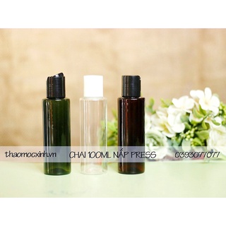Chai nhựa pet cao cấp💖freeship💖 chai nhựa 100ml nắp press