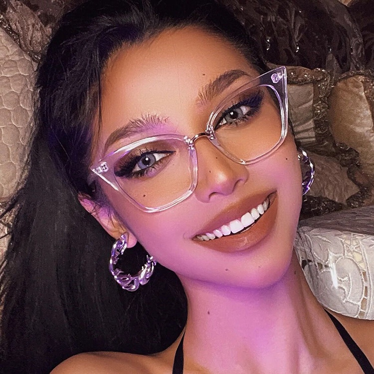 Mắt Kính Gọng Mắt Mèo Chống Bức Xạ Phong Cách Retro Chất Lượng Cao Cho Nữ