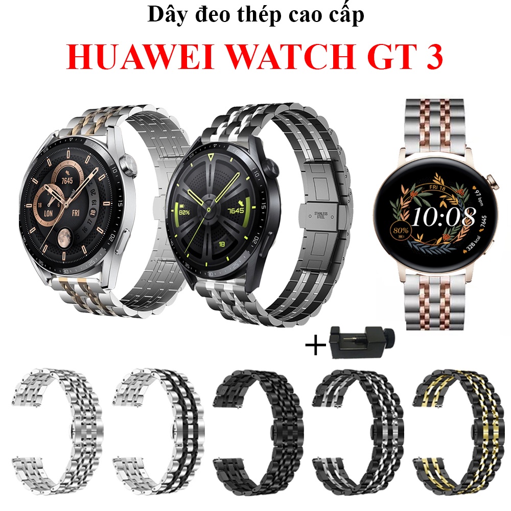 [HUAWEI GT3] Dây đeo thép cao cấp không gỉ Huawei Watch GT 3