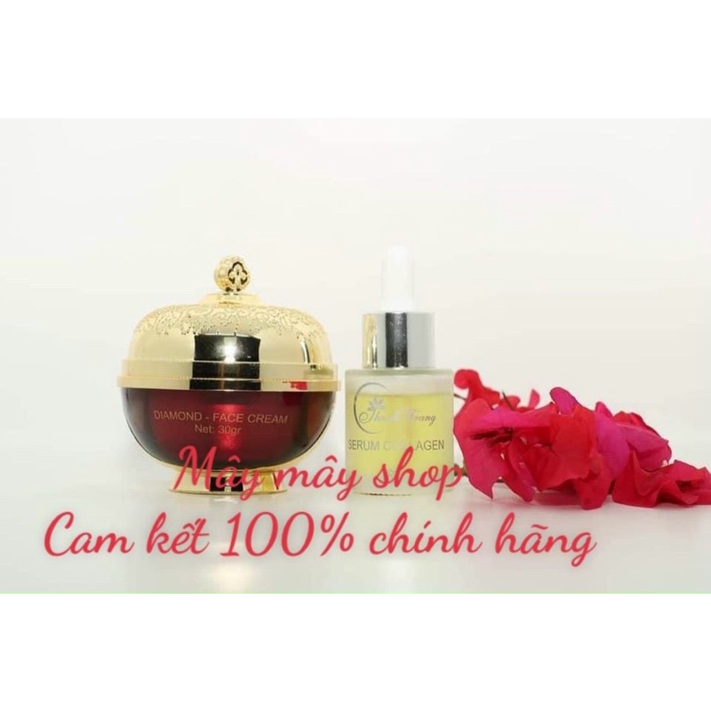 KEM DIAMOND THANH TRANG GỒM 1 KEM VÀ 1 SERUM COLLAGEN