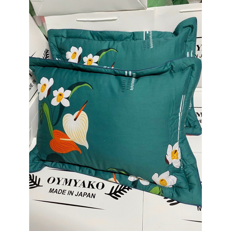 Vỏ gối 1 đôi, vỏ gối nằm cotton 45x65 có lót bông, dây khóa kéo - DREAMHOME