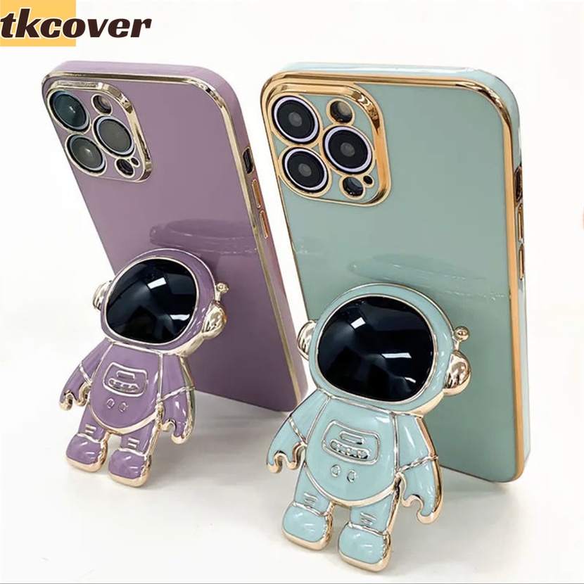 Ốp Điện Thoại Silicon Hình Phi Hành Gia Có Giá Đỡ Bảo Vệ Ống Kính Máy Ảnh Cho Xiaomi Mi 12 12s Pro Ultra 12X Mi 12 11 Lite
