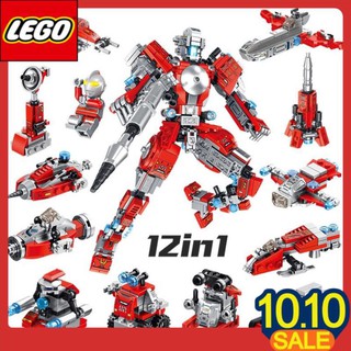 Đồ Chơi LEGO Lắp Ráp Trẻ Em Robot MECHA 12 trong 1 - Bằng nhựa ABS an toàn
