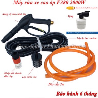 Máy rửa xe F380 + tặng bình bọt mini