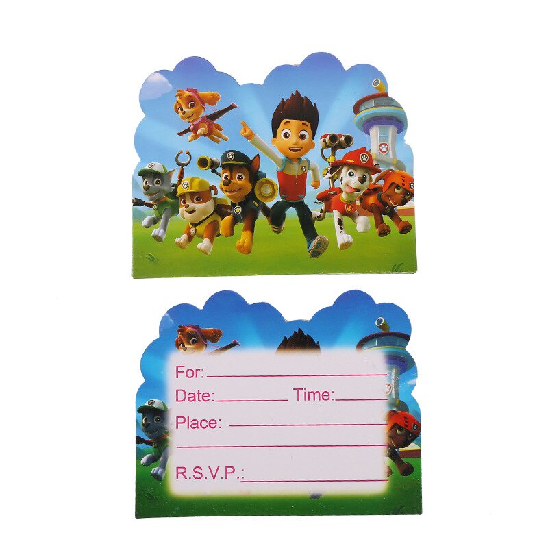 Phụ Kiện Trang Trí Tiệc Sinh Nhật Gia Đình Dùng Một Lần Họa Tiết Hoạt Hình PAW Patrol