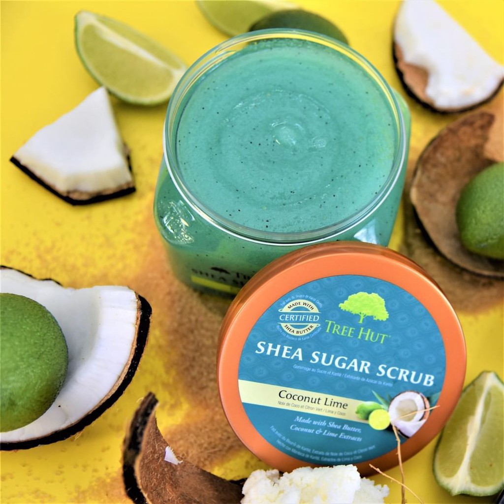 Tẩy Tế Bào Chết Cơ Thể Tree Hut Dừa + Chanh - Tree Hut Shea Sugar Scrub Coconut Lime 510g