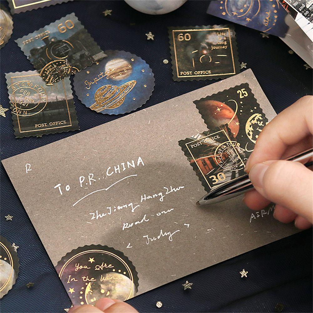 RAINBOW Bộ 45 Sticker Trang Trí Xinh Xắn Theo Phong Cách Retro