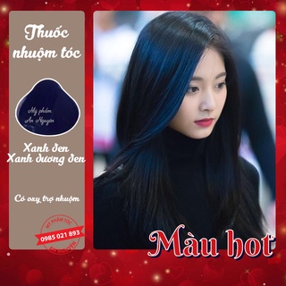 [Combo Thuốc Nhuộm + Oxy Trợ Nhuộm] Thuốc nhuộm tóc màu XANH DƯƠNG ĐEN, XANH THAN Maia Collagen - Mua 10 tặng 1