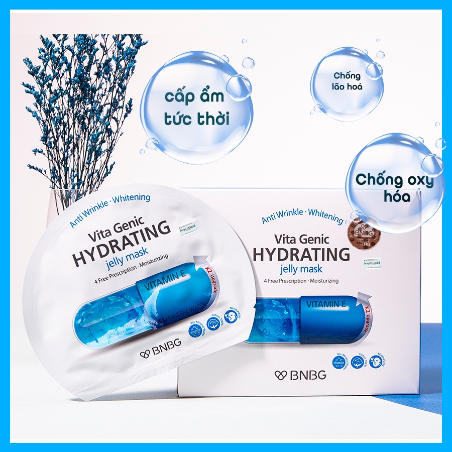 BNBG Xanh Dương [Miếng Lẻ] Mặt Nạ BNBG Vita Genic Hydrating Jelly Mask Cấp Ẩm Chống Lão Hóa [NHẬP KHẨU CHÍNH HÃNG]