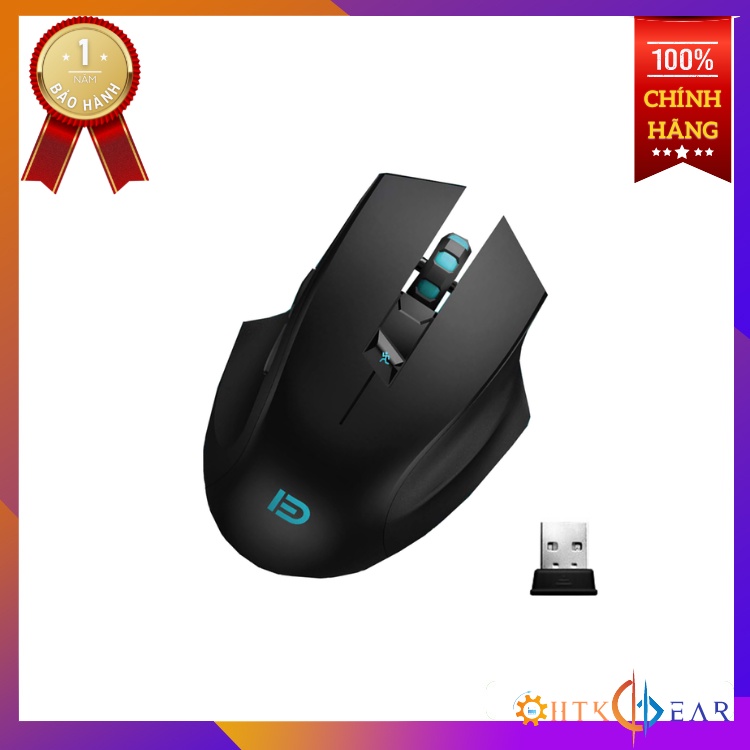 Chuột máy tính không dây chuyên Game FD-i720 màu đen, hàng Chính hãng (dùng 2 pin tiểu xAAA)