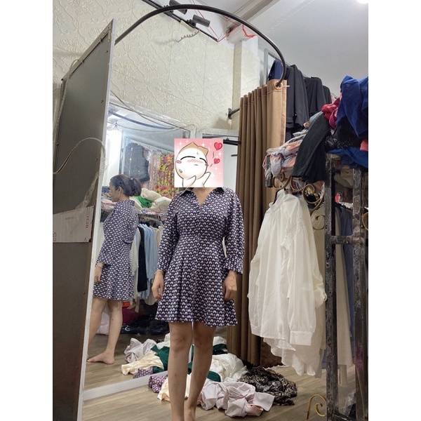 đầm sơ mi za . ra xịn phom ngắn siêu đẹp vnxk