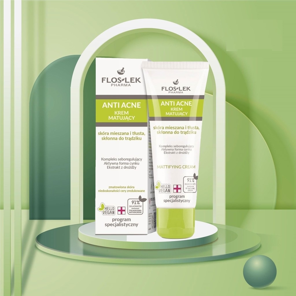 Kem Dưỡng Kiểm Soát Dầu Và Điều Tiết Nhờn FlosLek Anti Acne Mattifying Cream 50ml