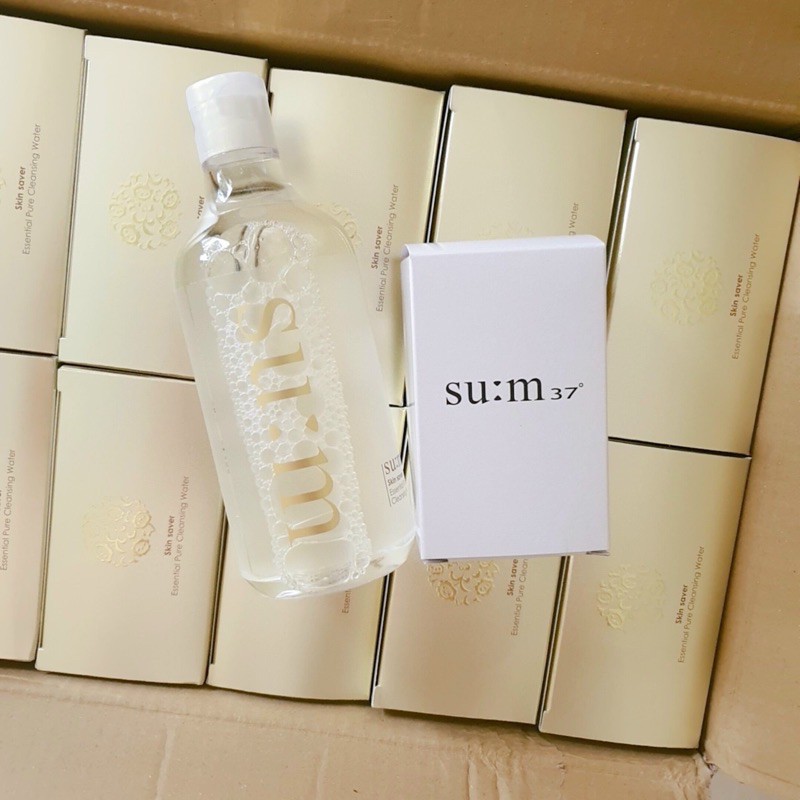 Tẩy trang Su:m full 400ml kèm 1 hộp bông tẩy trang | BigBuy360 - bigbuy360.vn