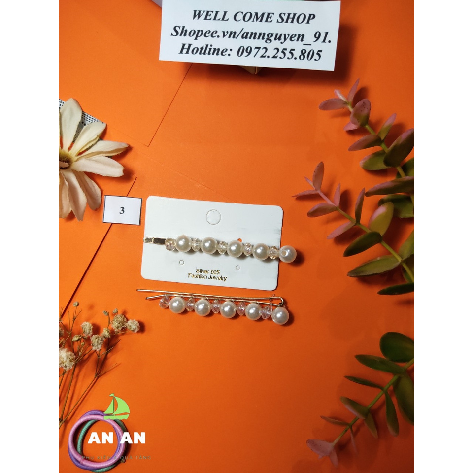 [SẴN KHO] Kẹp tóc phong cách Hàn Quốc, chất liệu hợp kim đính đá sang trọng nên có trong sét phụ kện tóc nữ TO11-SET7
