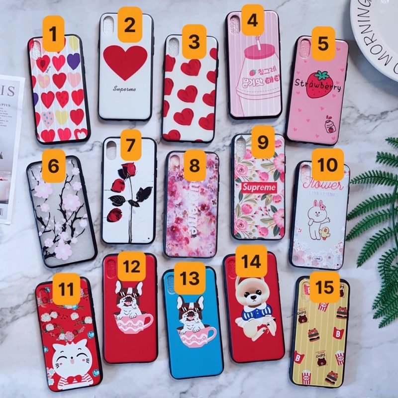 Ốp iphone X/Xs Viền Nhựa Dẻo Nhiều Hình Siêu Đáng Yêu