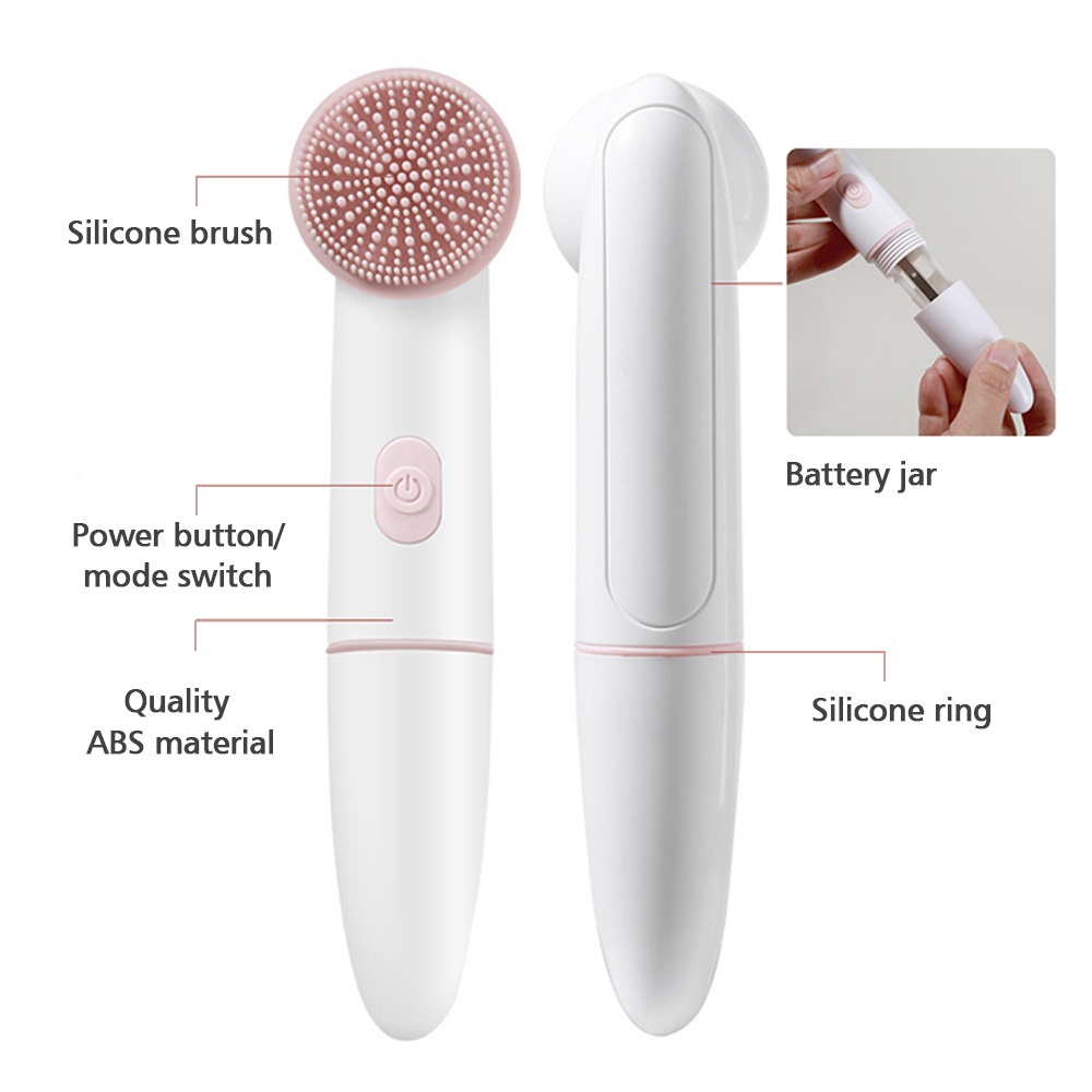Máy Rửa Mặt Bằng Silicon Kiểu Rung Làm Sạch Sâu Chống Thấm Nước Tiện Dụng