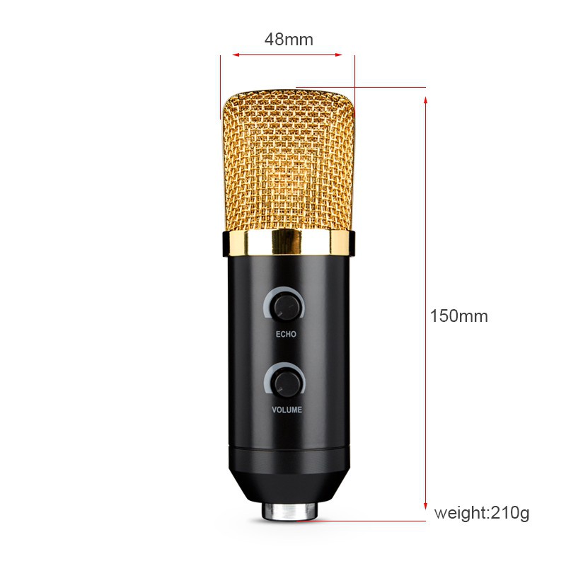 USB Microphone Condenser Metal Recording Microphone Broadcast