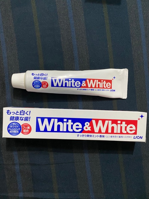 Kem đánh răng White &amp; White lion 150gr - nội địa Nhật