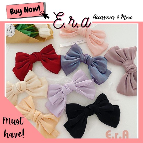 BST Kẹp Nơ Thiết Kế Đơn Giản ERASHOP - Nhiều Màu, Phong Cách Tiểu Thư Cực Xinh (chọn mẫu qua tin nhắn)