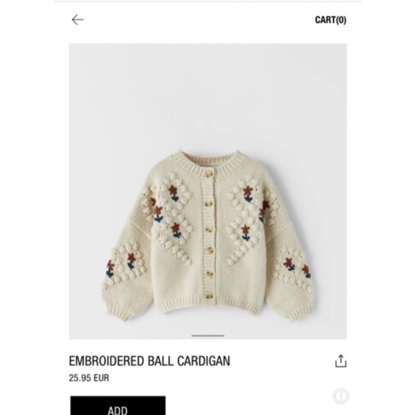 Áo cardigan len zara