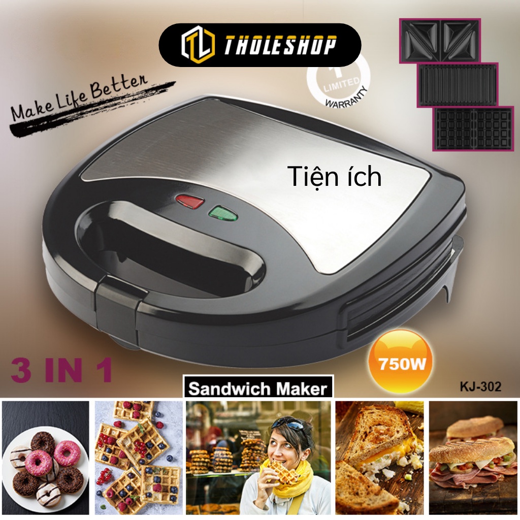 Máy Nướng Bánh - Máy Kẹp Nướng Bánh Mì Hotdog Sokany KJ-105, Làm Hotdog Tam Giác 9209
