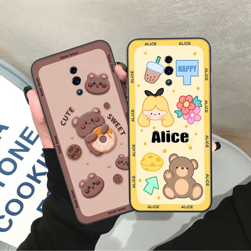 Ốp lưng Oppo RENO / RENO Z in hình Gấu nâu - hồng, Gấu Be@rick  cực CUTE, DỄ THƯƠNG