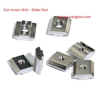 con trượt rãnh nhôm định hình 2020/3030/4040 (Ốc slider Nut cho nhôm định hình) / Tán trượt nhôm